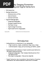 X-Ray Imaging Formation: Analog and Digital Detectors