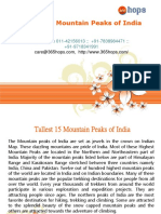 Giant 15 Mountain Peaks of India