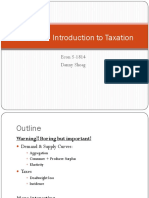 Lecture 9: Introduction To Taxation: Econ S-1814 Danny Shoag