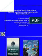 Flattening The World: The Role of Science and Technology Diplomacy in The 21st Century