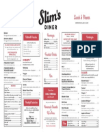 Slim's Diner Menu 