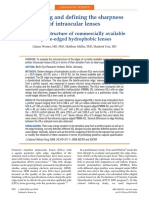 Evaluating and Defining the Sharpness of Intraocular Lenses