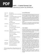 SC4070 - Control Systems Lab: Course Information For Academic Year 2012/2013, Q3