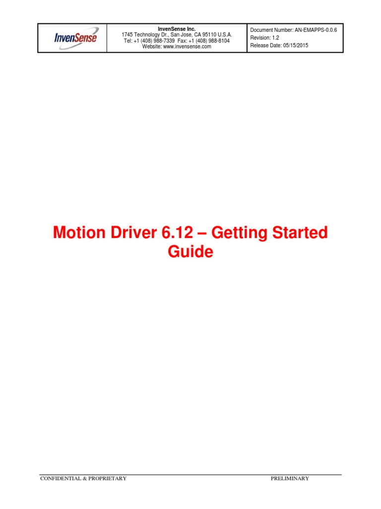 App Note 1 - Motion Driver 6.12 Getting Started | PDF | Computing ...