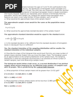 Statistics Confidence Intervals