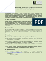 Bases del Segundo Concurso Nacional de artículos para estudiantes universitarios