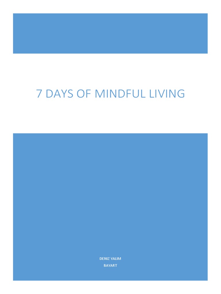 7 Days of Mindful Living Guide | PDF | Meditation | Mindfulness