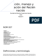 Atención Evaluación y Evolución Del Recien Nacido Sano