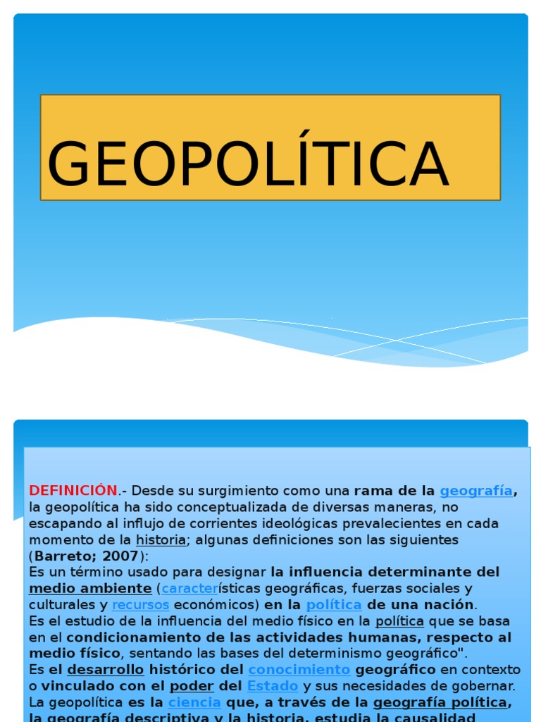 Definición y Antecedentes de Geopolítica | PDF | Geopolítica | Mesopotamia