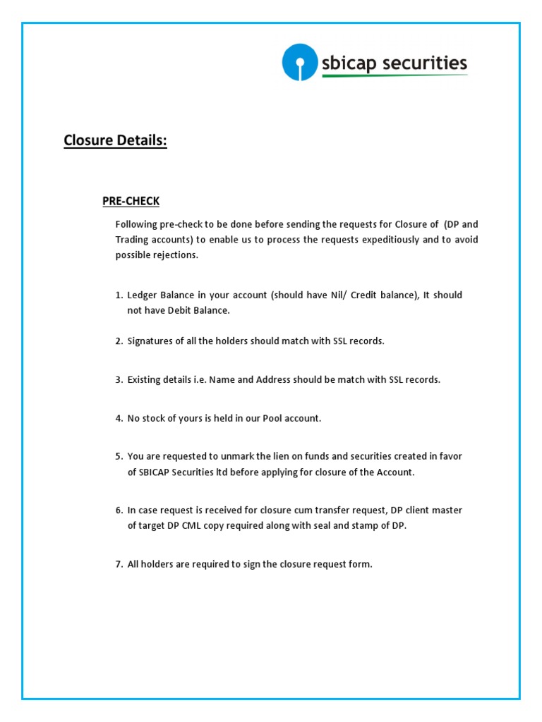Account Closure Requestc | PDF