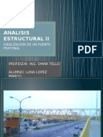 Análisis estructural de puente peatonal