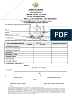 Certificado Ciclo I 2011