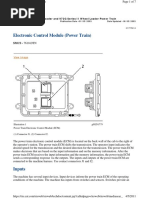 Electronic Control Module (Power Train)Inout Output