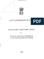 Law Commission Report No.131 - Role of Legal Profession in Administration of Justice