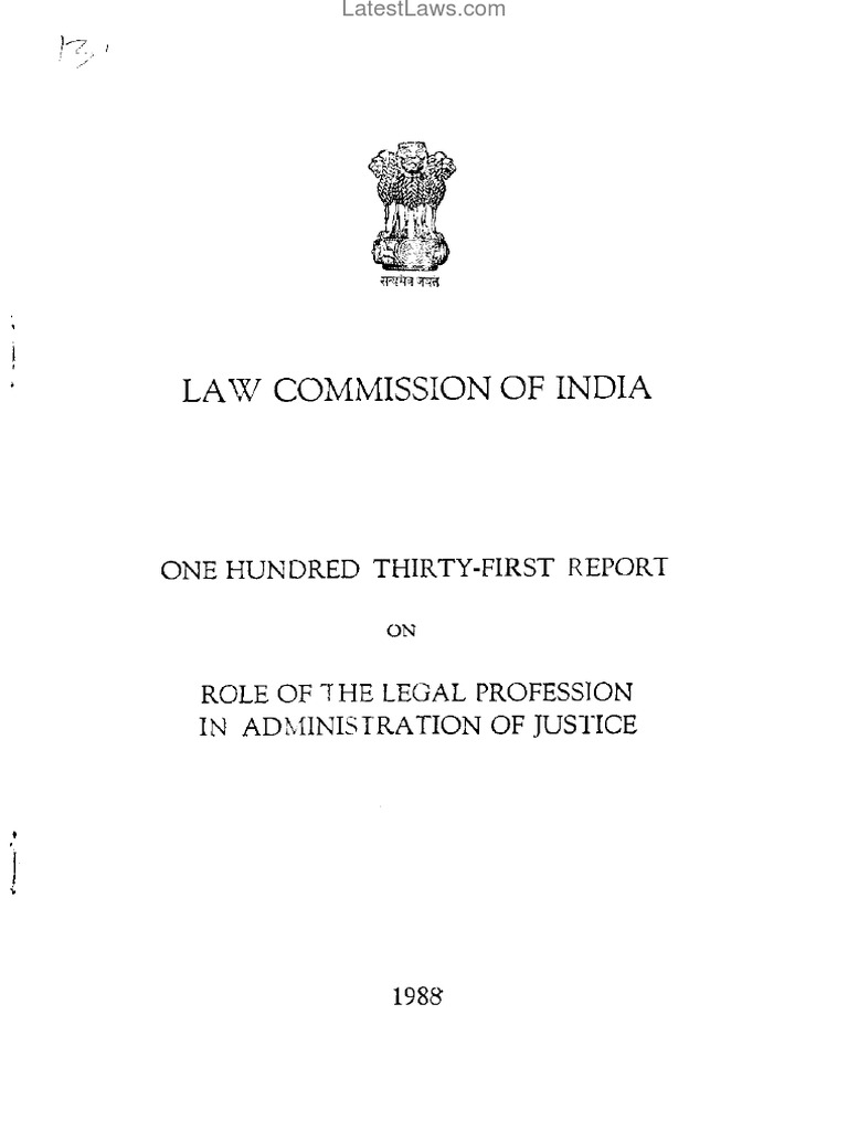 Law Commission Report No.131 Role of Legal Profession in Administration of Justice PDF