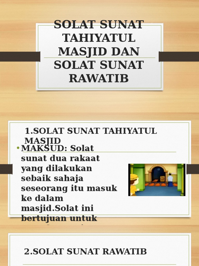 Solat Sunat Tahiyatul Masjid Dan Solat Sunat Rawatib Pdf