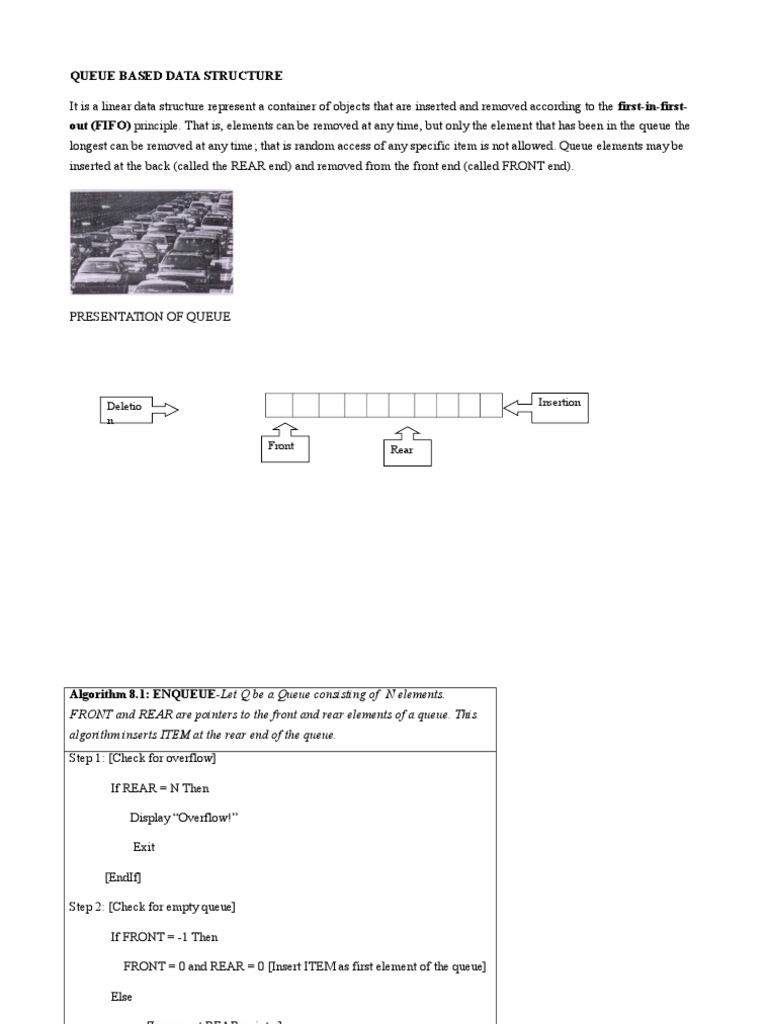 Queue Based Data Structure | PDF