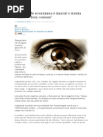 A Igualdade Econômica é Imoral e Atenta Contra o