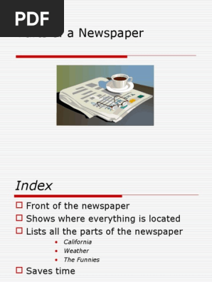 Parts of a Newspaper
