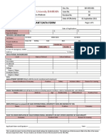 Applicant Data Form