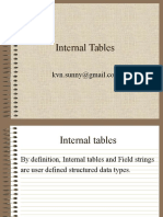 Internal Tables