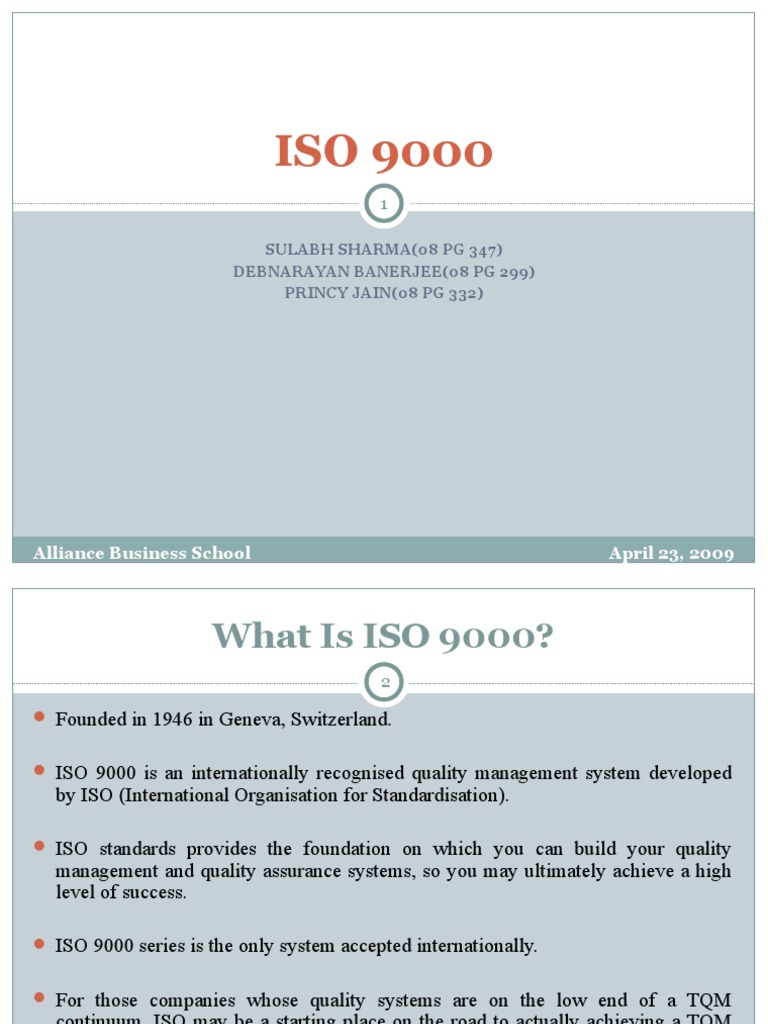 Understanding ISO 9000 Certification | PDF