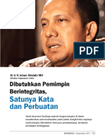 Tokoh INTEGRITAS: DR Ir H Johan Silalahi MH