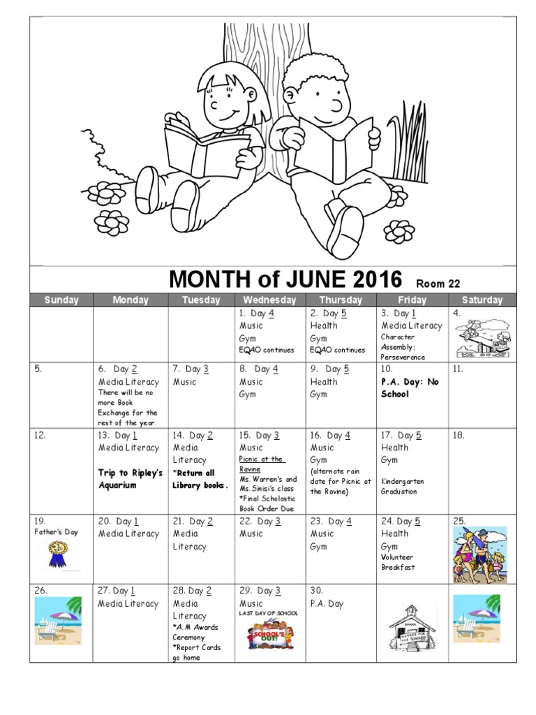 June Calendar | PDF