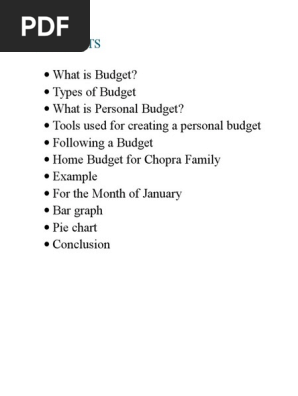 Home Budget