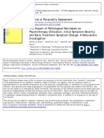 Ellison- Levy- Et Al. -2013-. the Impact of Pathological Nacissism on Psychotherapy Utilization- Initial Symptom Severity- And Early-treatment Symptom Change. a Naturalistic Ivestigation