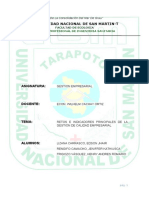 Retos e Indicadores Principales de La Gestion de Calidad Empresarial Informe