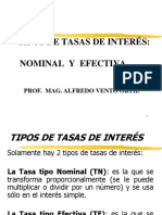 Tipos de tasas de interés: nominal y efectiva