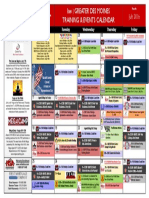 Training Calendar July 2016 