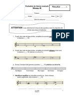 Examen de Théorie Musicale Niv 3 - V6