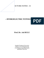 LECTURE NOTES ON HYDROELECTRIC POWER PLANTS
