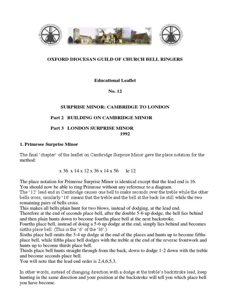 Oxford Diocesan Guild of Church Bell Ringers PDF