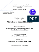 Cours Vibrations Et Ondes Mécaniques - Université de Chlef