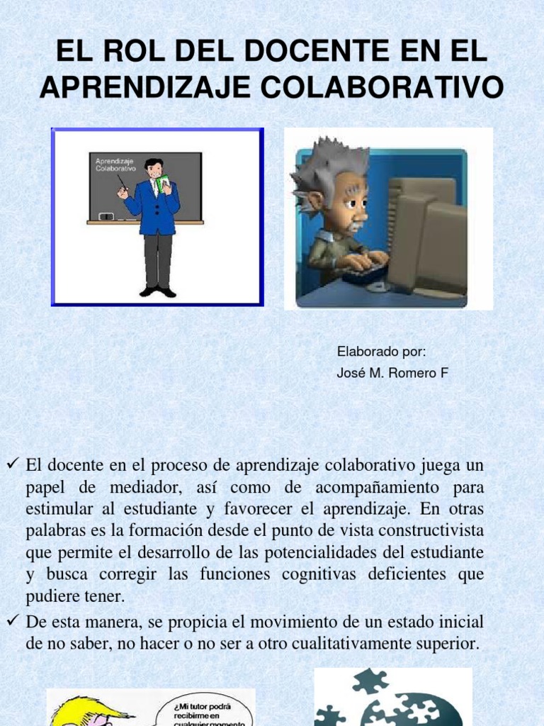 El Rol Del Docente en El Aprendizaje Colaborativo. Definitivo | PDF ...