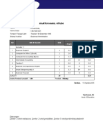 Kartu Hasil Studi: NO Mata Kuliah SKS Nilai Angka Huruf Kumulatif