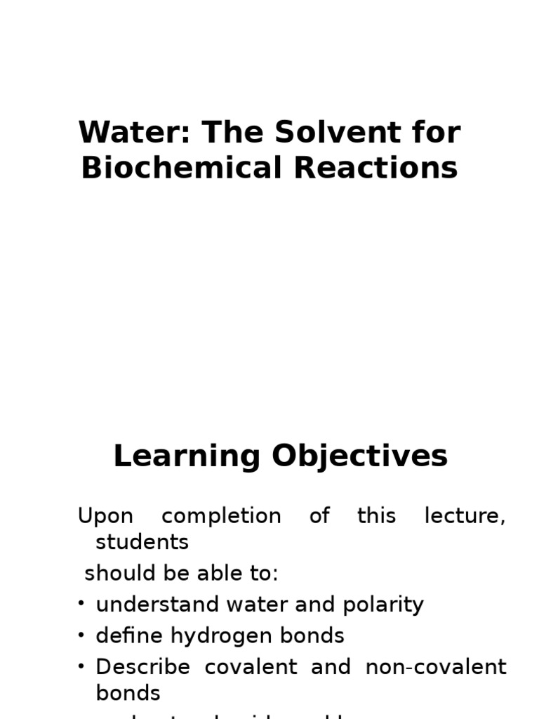 Water Properties PDF Chemical Polarity Properties Of Water