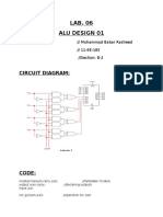 LAB. 06 Alu Design 01: Circuit Diagram