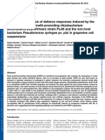 BordiComparative analysis of defence responses induced by the endophytic plant growth-promoting rhizobacterium Burkholderia phytofirmans strain PsJN and the non-host bacterium Pseudomonas syringae pv. pisi in grapevine cell suspensions