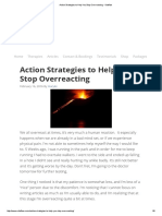 Action Strategies To Help You Stop Overreacting - Vitaflow