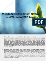 Metuh Agreed to Return N400m and Wrote to EFCC Same