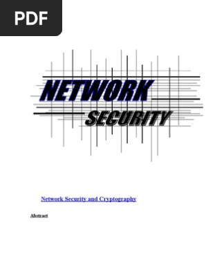 Abstract On Network Security and Cryptography | PDF | Key 