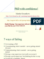 Fail Your PHD With Confidence!: Martin Greenhow