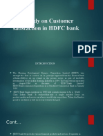 A Study On Customer Satisfaction in HDFC