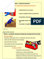 Sheet 1 - Hand Tool Selection: Some Things To Consider When Choosing A Hand Tool Are