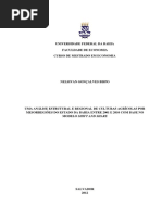 2012 - Nelsivan Gonçalves Bispo - Uma Análise Estrutural e Regional de Culturas Agrícolas Por Mesorregiões Do Estado Da Bahia Entre 2001 e 2010 Com Base No Modelo Shift and Sha