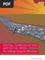 Download Digital Communications and Social Media the Challenges Facing the PR Industry by Paul Armstrong SN31722606 doc pdf